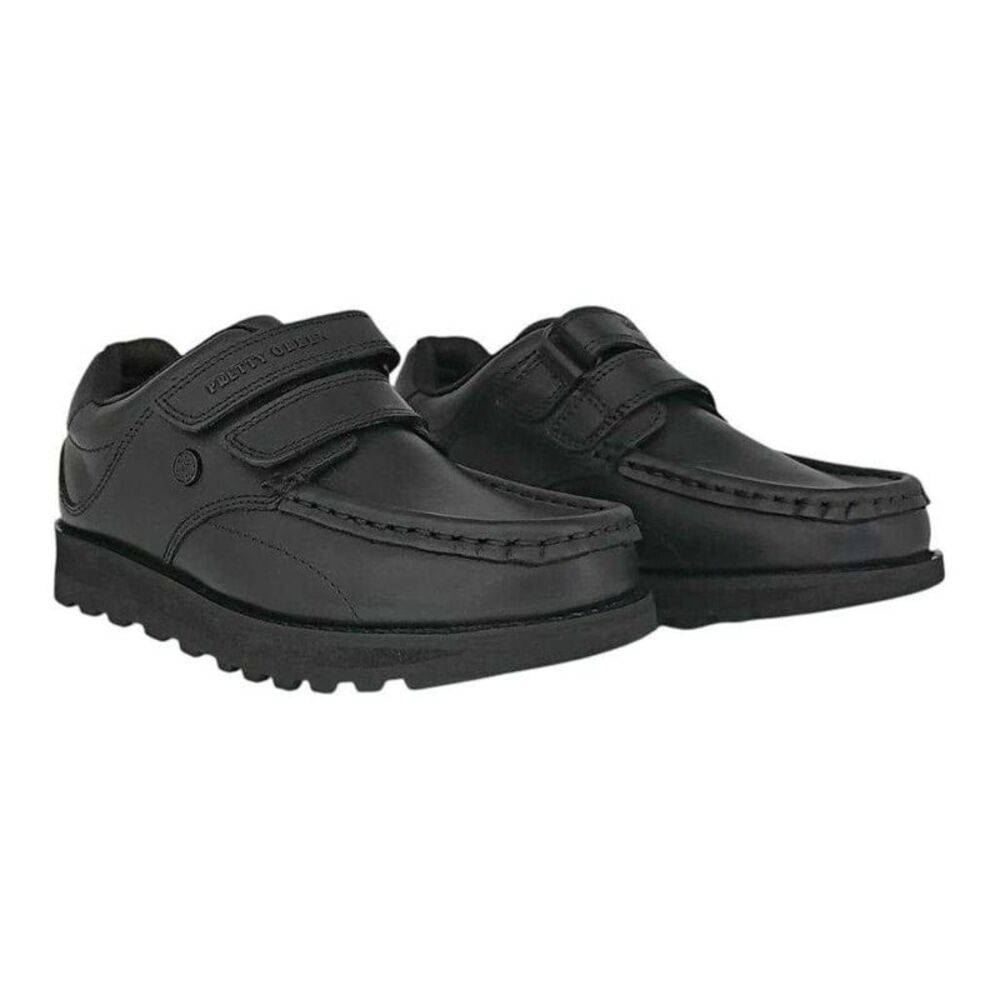 Pretty Green Childrens/Kids Harrow Leather School Shoes / Black
